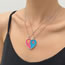 Fashion 10# Alloy Dripping Oil Letter Love Double Layer Necklace