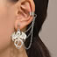 Fashion Silver Alloy Flying Dragon Long Chain Ear Cuff Earrings