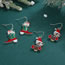 Fashion 7# Alloy Drip Oil Owl Christmas Hat Earrings