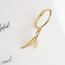 Fashion One Gold-colored Zirconia Bead Earring Copper Bead Hoop Earrings (single)
