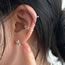 Fashion A Star Stud Earring (with Earplugs) Brass Stud Earrings With Diamonds (single)