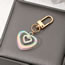 Fashion Light Purple Heart Acrylic Laser Heart Keychain
