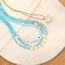 Fashion 3# Crystal Beaded Pearl Necklace