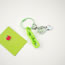 Fashion Green Metal Heart Chain Keychain