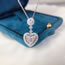 Fashion 2# Copper Inlaid Zirconia Heart Necklace