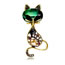 Fashion Gold Alloy Diamond Cat Brooch