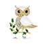 Fashion Owl Alloy Diamond Drip Oil Owl Brooch