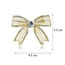 Fashion Gold Alloy Diamond And Pearl Bow Brooch