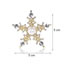 Fashion Gold Alloy Diamond-studded Pearl Snowflake Brooch