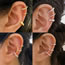 Fashion 4# Alloy Diamond Geometric Ear Clip Set