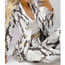 Fashion Snake Pattern Polyester Print Lapel Breasted Blazer Trouser Set