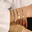 Fashion Gold Metal Diamond Claw Chain Snake Chain Bracelet Set
