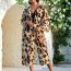 Fashion Leopard Point Mesh Leopard Dot Blouse Dress