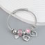 Fashion Silver Alloy Diamond Heart Geometric Multi-element Bracelet