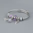 Fashion Silver Alloy Diamond Heart Square Multi-element Bracelet