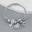 Fashion Silver Alloy Diamond-studded Love Pearl Flower Multi-element Bracelet