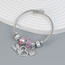 Fashion Silver Alloy Diamond Heart Butterfly Multi-element Bracelet