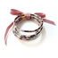 Fashion Pink Silicone Leopard Bow Bracelet Set