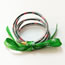 Fashion Green Silicone Christmas Bow Bracelet Set