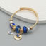 Fashion Blue Alloy Diamond-studded Oil Dripping Eyes Multi-element Bracelet