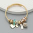 Fashion Blue Alloy Diamond Heart Pearl Multi-element Bracelet