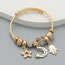 Fashion White Alloy Diamond Star Moon Palm Multi-element Bracelet