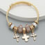 Fashion Gold Alloy Geometric Cross Multi-element Bracelet