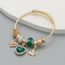 Fashion Green Alloy Diamond Heart Crown Multi-element Bracelet