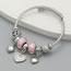 Fashion White Alloy Diamond Heart Multi-element Bracelet