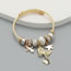 Fashion Gold Alloy Diamond Butterfly Cross Pentagram Multi-element Bracelet