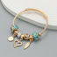 Fashion Blue Alloy Heart Leaf Multi-element Bracelet
