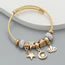 Fashion Gold Alloy Diamond Moon Pentagram Crown Multi-element Bracelet