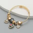 Fashion Black Alloy Diamond Heart Multi-element Bracelet