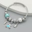Fashion Blue Alloy Diamond Bear Multi-element Bracelet
