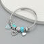 Fashion Blue Alloy Diamond Heart Multi-element Bracelet