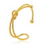 Fashion Gold Metal Knotted Cuff Bracelet