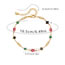 Fashion Gold Gold Plated Copper Chain Colorful Drop Glass Bracelet