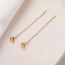 Fashion Gold Titanium Steel Love Ear Wire