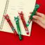 Fashion Green Deer [10 Color Pens] Christmas Sequins Press 10-color Ballpoint Pen