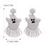 Fashion White Ghost Bead Woven Ghost Earrings