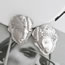 Fashion Silver Alloy Face Earrings