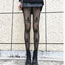Fashion Big Ghost Geometric Skull Black Silk Fishnet Socks