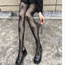 Fashion (a Little Bone Fishnet Stockings) Geometric Skull Black Silk Fishnet Socks