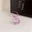 Fashion Pink Acrylic Twisted C-shaped Earrings