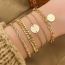 Fashion 15# Alloy Geometric Chain Bracelet Set