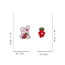 Fashion A Pair Of Ear Clips (triangular Clips) Alloy Paint Strawberry Rabbit Color Contrast Ear Clip