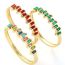 Fashion Color Gold Plated Copper Arrow Bracelet With Zirconia
