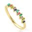 Fashion Color Gold Plated Copper Arrow Bracelet With Zirconia