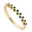 Fashion Green Zirconia Geometric Round Bracelet In Copper