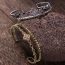 Fashion Gold Copper Inlaid Zirconia Geometric Double Cuff Bracelet